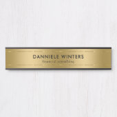 Metallic faux gouden achtergrond deurbordje (Voorkant)