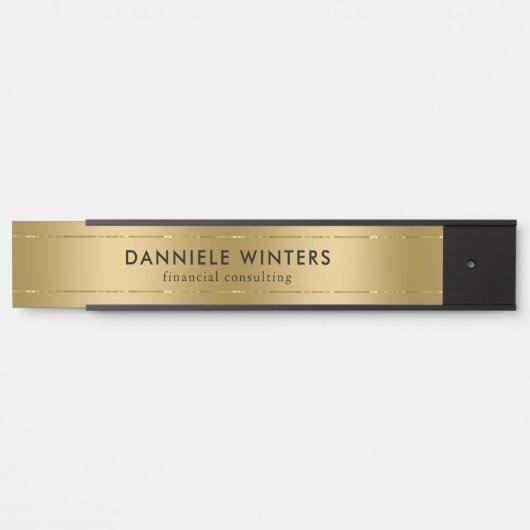 Metallic faux gouden achtergrond deurbordje (Voorkant)