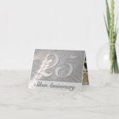 Metallic Faux Silver (25e) Jubileum Uitnodiging (Voorkant)