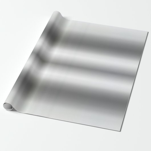 Metallic Faux Silver Glam Sjabloon Best Elegant Cadeaupapier (Uitgerold)