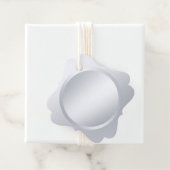 Metallic Faux Silver Modern Elegant Blank Sjabloon Bedankjes Labels (In situ)