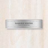 Metallic faux zilveren achtergrond deurbordje (Voorkant)