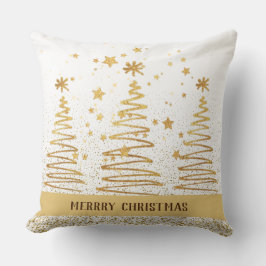 Metallic feestdag goud en wit kussen