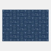 Metallic Filigree Hanukkah Menorah Inpakpapier Vel (Voorkant 3)