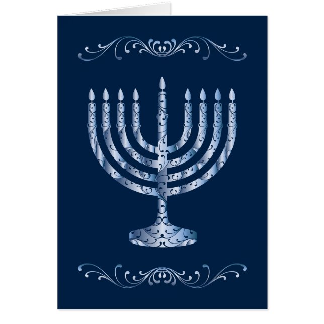 Metallic Filigree Menorah (Voorkant)