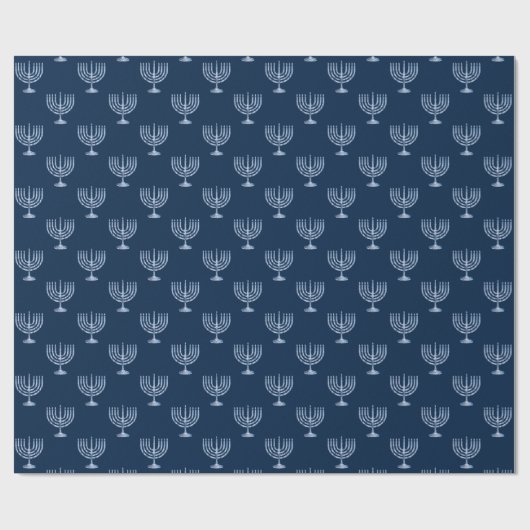 Metallic Filigree Menorah Cadeaupapier (Vlak)