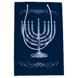 Metallic Filigree Menorah Medium Cadeauzakje