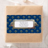 Metallic Fleur de lis (Gold) Etiket (Insitu)