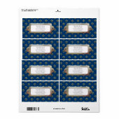Metallic Fleur de lis (Gold) Etiket (Full Sheet)