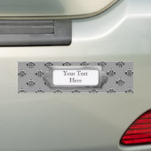 Metallic Fleur de lis (zilver) Bumpersticker (Op auto)