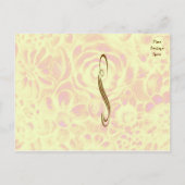 Metallic Floral≤3 Briefkaart Sjabloon (Achterkant)