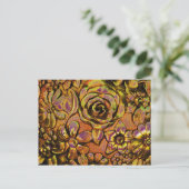Metallic Floral≤3 Briefkaart Sjabloon (Staand voorkant)