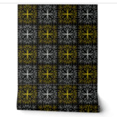 Metallic flower tile abstract behang (Afrollen)