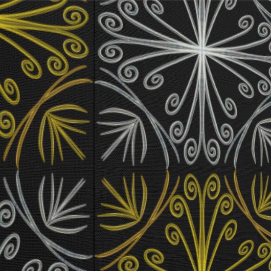 Metallic flower tile abstract behang (Zoom)