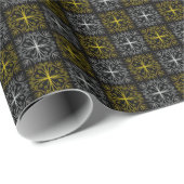 Metallic flower tile abstract cadeaupapier (Rol Hoek)