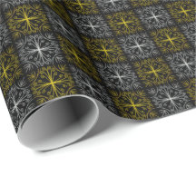 Metallic flower tile abstract