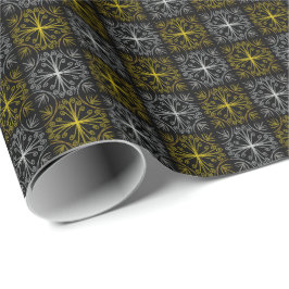 Metallic flower tile abstract cadeaupapier