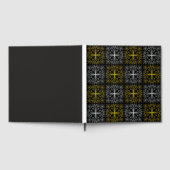 Metallic flower tile abstract gastenboek (Volledig)