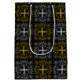 Metallic flower tile abstract medium cadeauzakje (Achterkant)