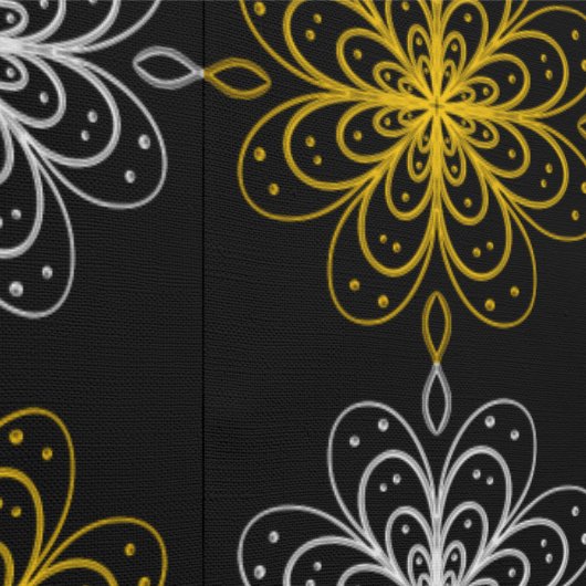 Metallic flower tile gray background behang (Zoom)