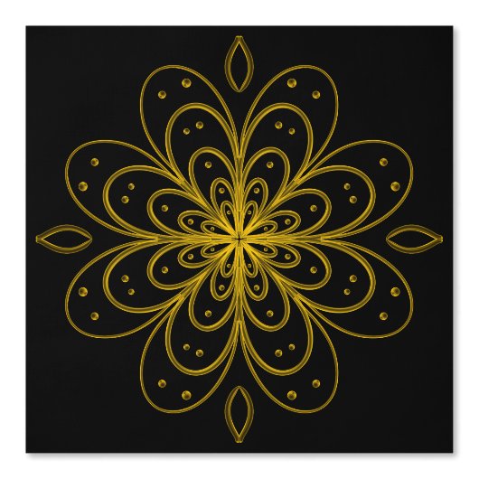 Metallic flower tile gray background behang (Voorkant)