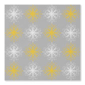 Metallic flower tile gray background behang (Voorkant)