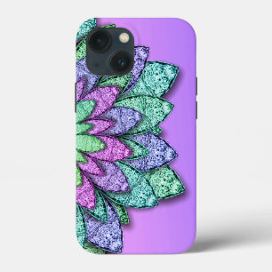 Metallic Flowers Paarse Pink Case-Mate iPhone Case