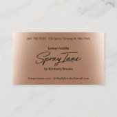 Metallic folie bronzen gouden spray tans modern sc visitekaartje (Achterkant)