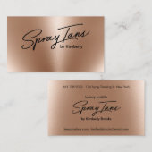 Metallic folie bronzen gouden spray tans modern sc visitekaartje (Voorkant / Achterkant)