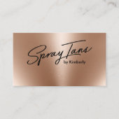 Metallic folie bronzen gouden spray tans modern sc visitekaartje (Voorkant)