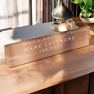 Metallic Folie koper Moderne bedrijven Naambordje