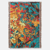 Metallic Forest Retro Electric Red Deken (Voorkant Verticaal)