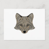 Metallic Fox Face Briefkaart (Voorkant)