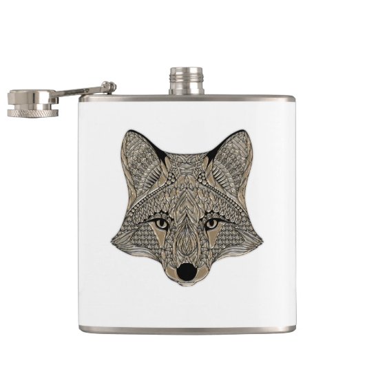 Metallic Fox Face Heupfles (Geopend)