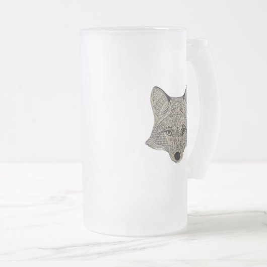 Metallic Fox Face Matglas Bierpul (Voorkant rechts)