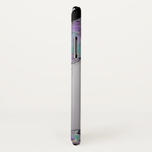 Metallic Fractal Music Clef iPhone Case (Achterkant / rechts)