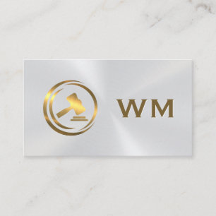 Metallic Gavel Logo   Wet   Procureur Visitekaartje