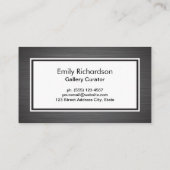 Metallic geborste grenzen visitekaartje (Achterkant)