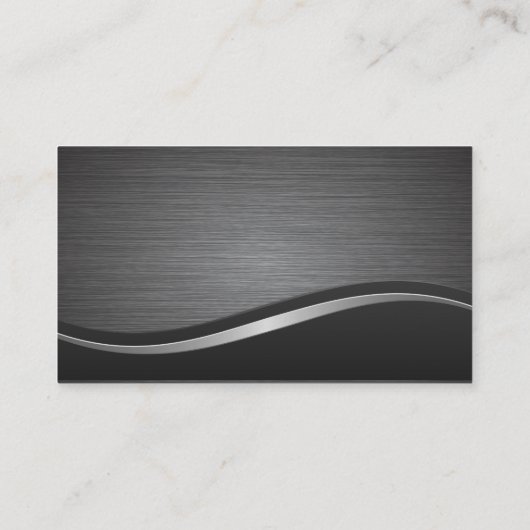 Metallic geborsteld en Wave achtergrond | Onroeren Visitekaartje (Achterkant)