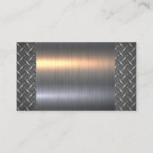 Metallic geborsteld glans | Diamant geplate patroo Visitekaartje (Achterkant)