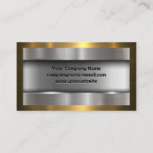 Metallic geborsteld | Goud aluminium Visitekaartje (Achterkant)
