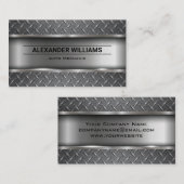 Metallic geborsteld industrieel diamant verguld st visitekaartje (Voorkant / Achterkant)