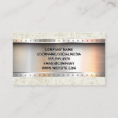 Metallic geborsteld | klinknagels | Grunge-structu Visitekaartje (Achterkant)