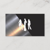 Metallic geborsteld | Zwarte textuur Visitekaartje (Voorkant)