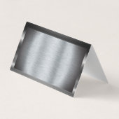 Metallic geborstelde achtergrond | QR-code Visitekaartje (Achterkant)