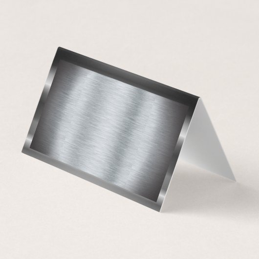 Metallic geborstelde achtergrond | QR-code Visitekaartje (Achterkant)