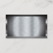 Metallic geborstelde achtergrond | QR-code Visitekaartje (Achterkant)