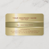 Metallic geel goud ontwerp roestvrij staal look visitekaartje (Achterkant)