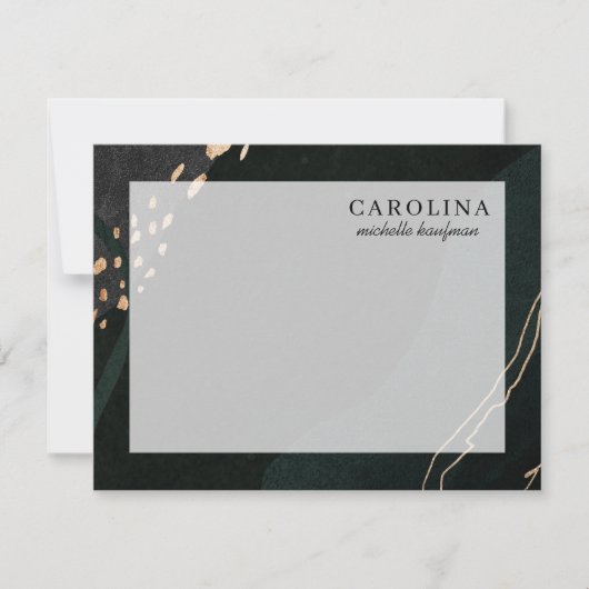 Metallic Geode Note Card Notitiekaartje (Voorkant)