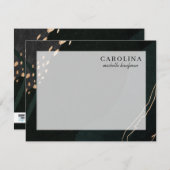 Metallic Geode Note Card Notitiekaartje (Voorkant / Achterkant)